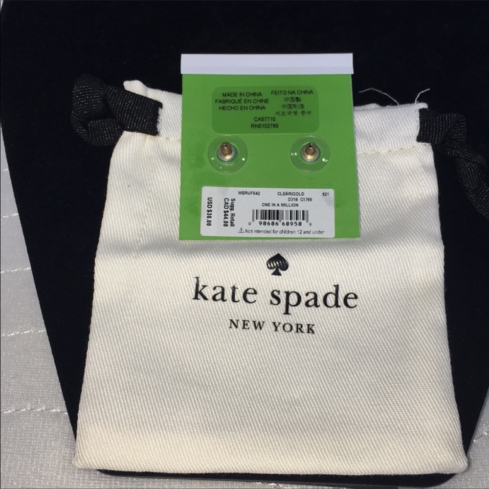 NWT Kate Spade ♠️ New York “a” Set Stud Earrings - Picture 4 of 7